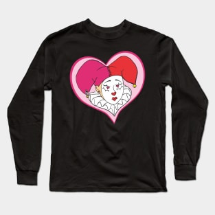 Heart Clown Long Sleeve T-Shirt